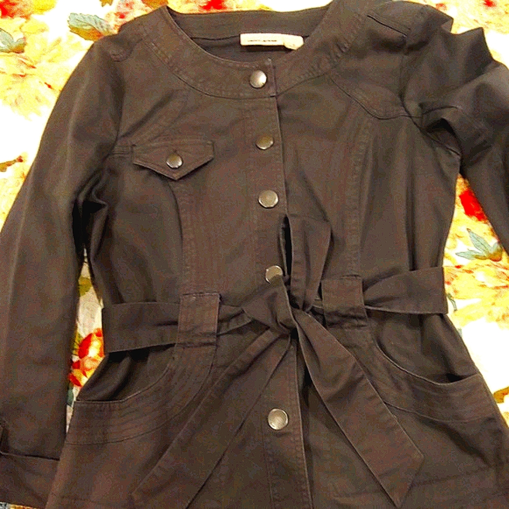 Dkny Grey Structured Jean Jacket - image 4